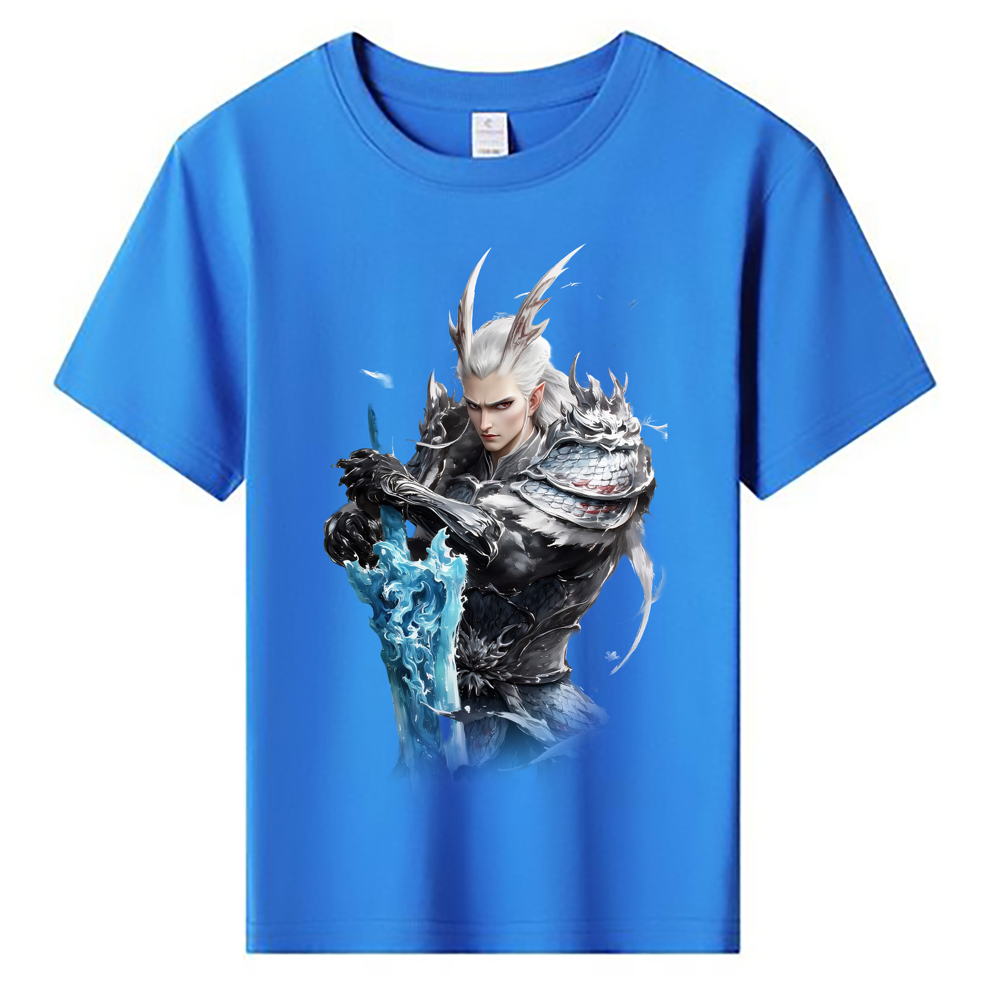 （画像用） Ne Zha 2 ナタ 魔童の大暴れ 綿100％キッズTシャツ（フロントプリント）